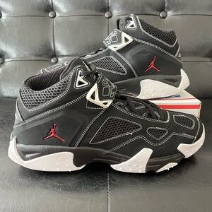 Vintage Y2K Jordan JAQ Black White Red Trainers Size 12